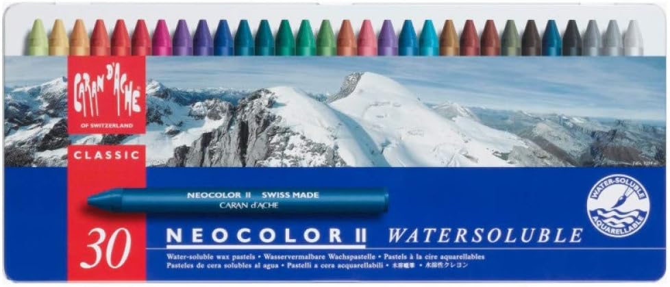 Caran d’Ache NeoColor 2 Water Soluble Wax Pastel Set 30/Pkg- review